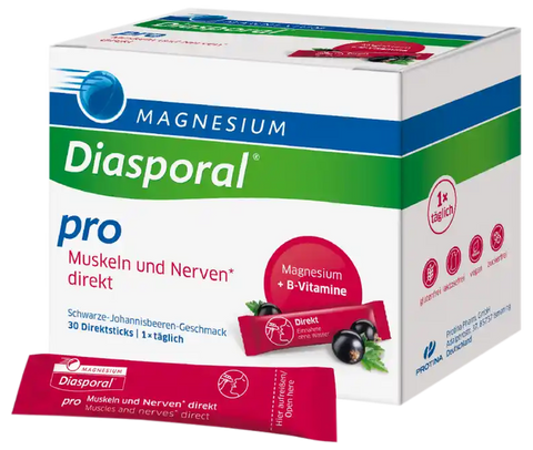 MAGNESIUM Diasporal Pro Nerviem un Muskuļiem, 30 paciņas