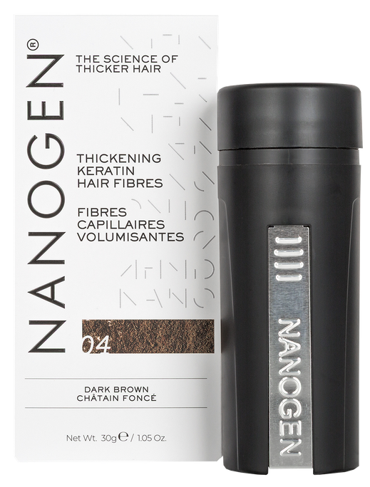 NANOGEN Keratin matu šķiedras tumši brūnā krāsā, 30 g