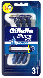 GILLETTE Blue3 Plus vienkāršlietojami skuvekļi, 3 gab.