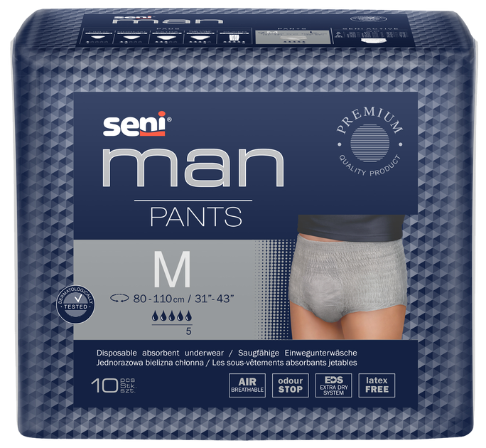 Seni Man Pants M - vīriešu biksītes, iepakojums 10 gab.