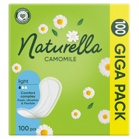 NATURELLA Chamomile Light Dienas Ieliktnīši, 100 Gab.