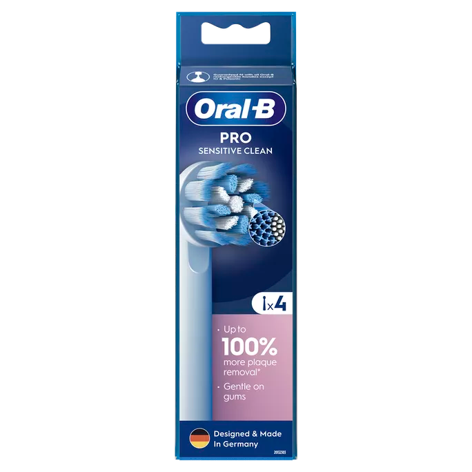 Oral-B Sensitive Clean Pro uzgaļi elektriskajām zobu birsten, 4 mēri