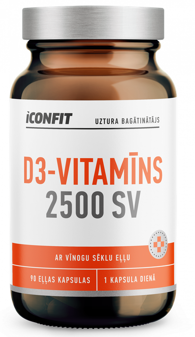 ICONFIT D3 vitamīna kapsulas 2500 SV – 90 gab.