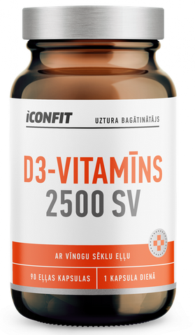ICONFIT D3 vitamīna kapsulas 2500 SV – 90 gab.