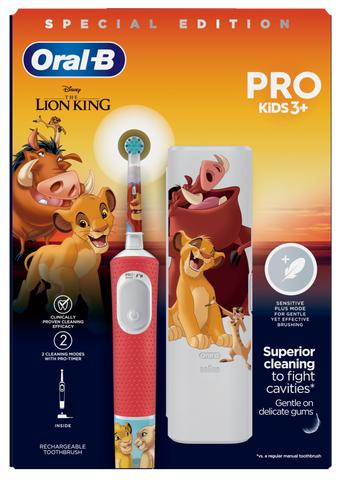 Elektriskā zobu birste ORAL-B Vitality PRO Lion King bērniem 3+ gadi, 1 gab.
