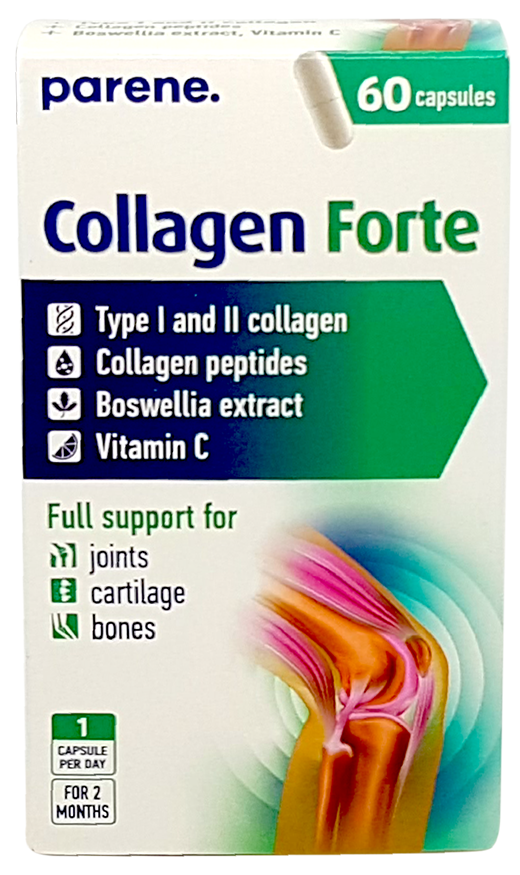 PARENE Collagen Forte kapsulas ar kolagēnu, 60 gab.