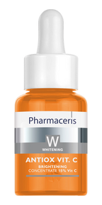 PHARMACERIS W Vit C antioksidants Spīdīgums - 15% vitamīna C koncentrāts, 30 ml