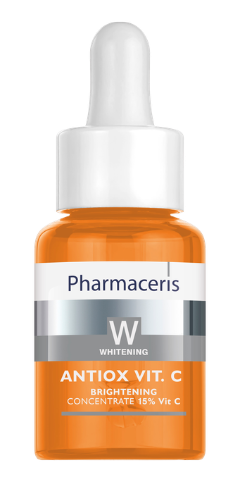 PHARMACERIS W Vit C antioksidants Spīdīgums - 15% vitamīna C koncentrāts, 30 ml