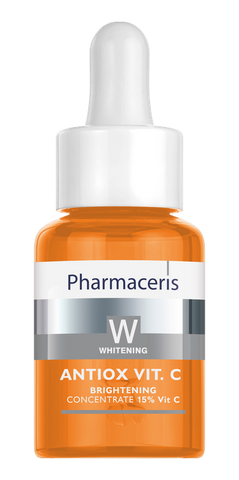 PHARMACERIS W Vit C antioksidants Spīdīgums - 15% vitamīna C koncentrāts, 30 ml