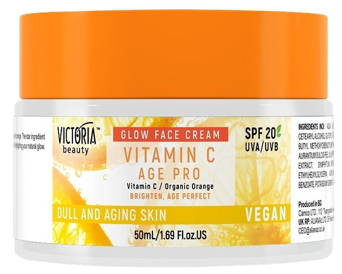 VICTORIA BEAUTY Age Pro sejas krēms ar C vitamīnu un SPF 20 aizsardzību, 50 ml
