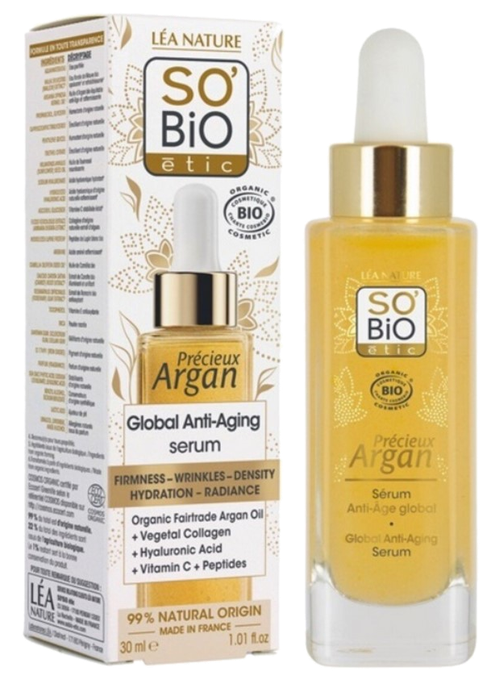 Argan Global Anti-Aging serums SO BIO ETIC, 30 ml