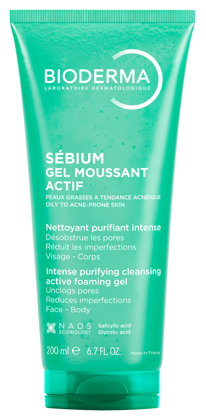 BIODERMA Sebium Active putojošā attīrošā želeja, 200 ml