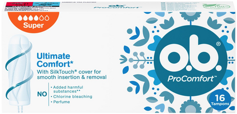 O.B. Ultimate Comfort Super tamponi, komplekts 16 gab.