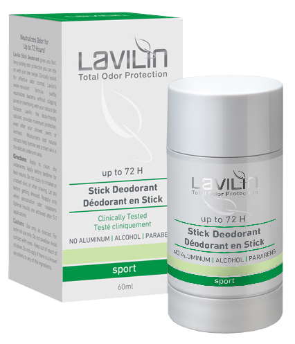 LAVILIN Sport Antiperspirants 72H Stick, 60 ml Dezodorants