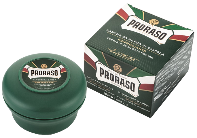 PRORASO Mentols un eikaliptusa eļļa — skūšanās ziepes, 150 ml