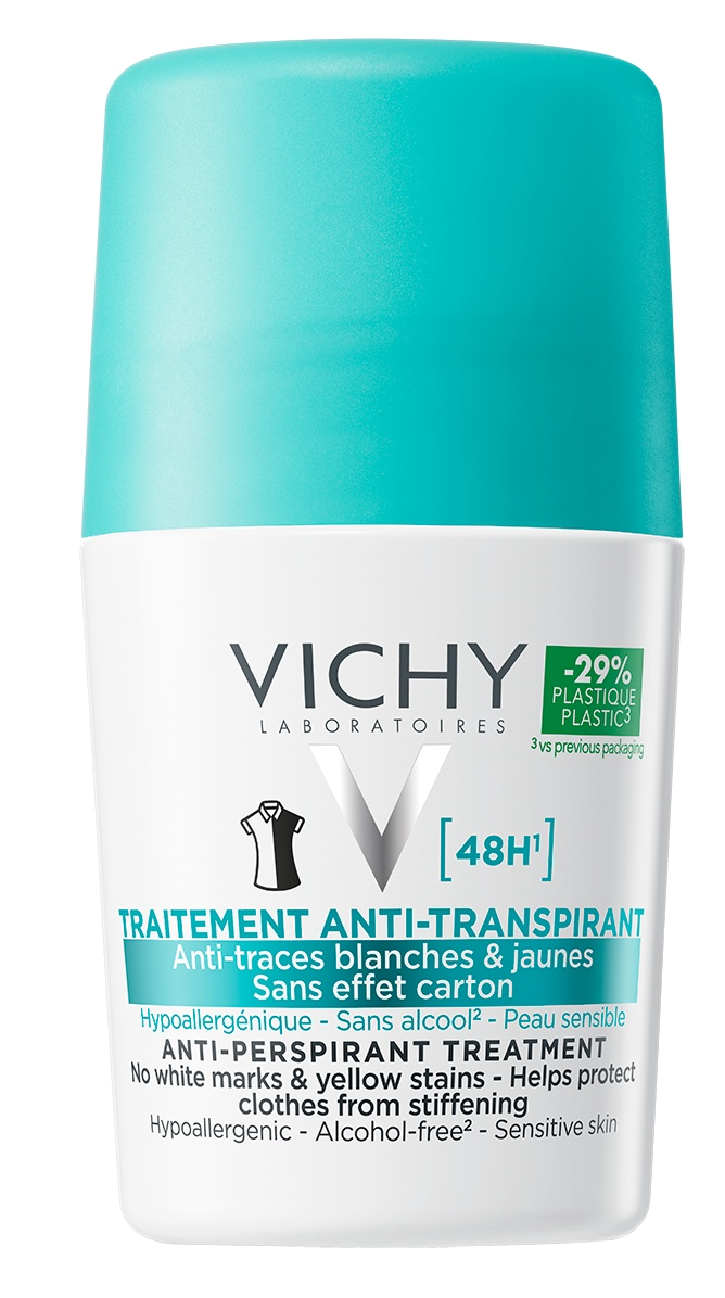 VICHY Dezodorants Roll-on ar antiperspiranta iedarbību, 50 ml