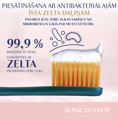 ROYAL DENTA Gold Super Soft – mīksti zobu birstes sarmiņi, 1 gab.