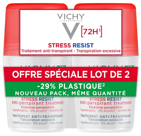 VICHY 72 stundu Stress Resist rullīšu antiperspirants, 2 gab.