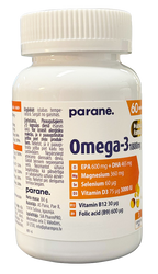 PARENE Kapsulas ar Omega-3 1800 mg, Magniju, Selēnu un Vitamīniem D3, 60 gab.