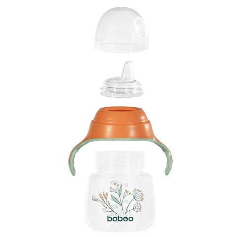BABOO Peachy Keen mācību krūzīte 150 ml bērniem no 6+ mēnešiem, 1 gab.
