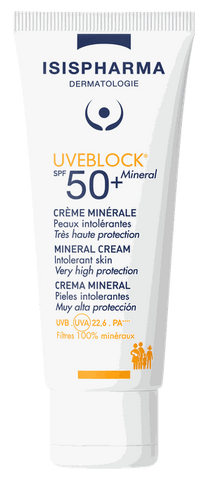 ISISPHARMA Uveblock SPF50+ Neredzams minerālais aizsargkrēms, 40 ml