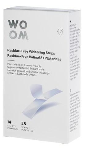 WOOM zobu balināšanas plāksnītes - bez atliekām, 28 gab.