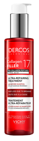 VICHY Dercos Collagen Filler 17 matu atjaunošanas līdzeklis Ultra-Repairing, 150 ml