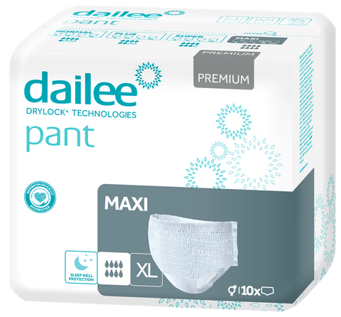 DAILEE Premium Maxi XL urīnuzsūcošas biksītes, iepakojums 10 gab.