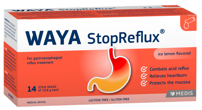 WAYA StopReflux - 14 paciņas pret gastroezofageālo atviļņu