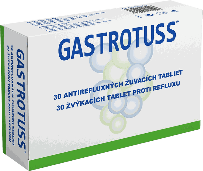 GASTROTUSS Košļājamās tabletes pret gastroezofageālo refluksu, 24 gab.