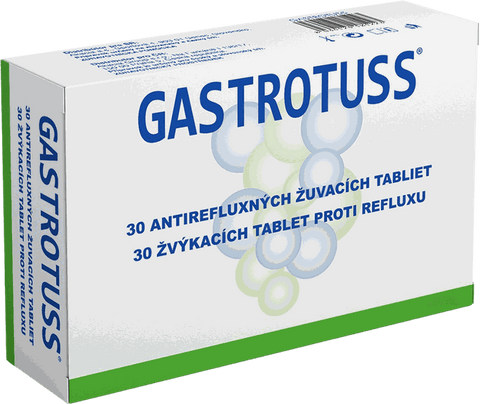 GASTROTUSS Košļājamās tabletes pret gastroezofageālo refluksu, 24 gab.