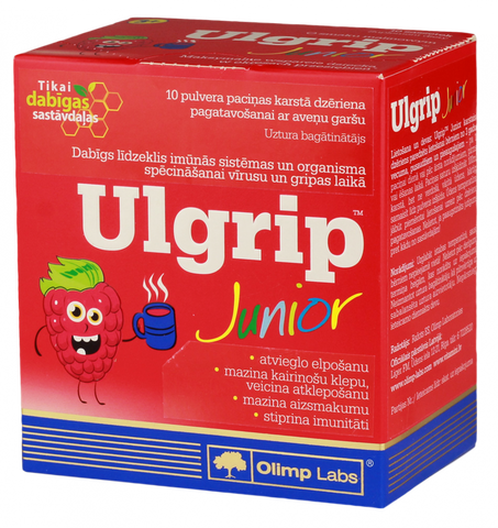OLIMP LABS Ulgrip Junior — pulveris karstajam dzēreienam, 10 gab.