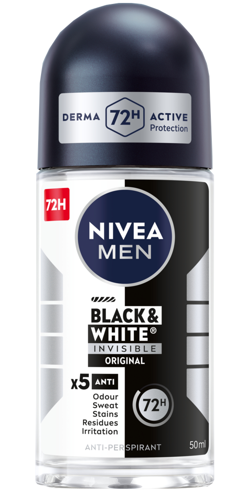 NIVEA Men Black & White Power rullīšu dezodorants 50 ml