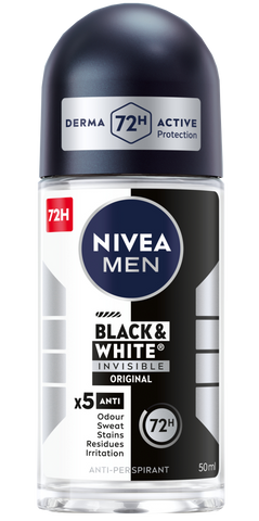 NIVEA Men Black & White Power rullīšu dezodorants 50 ml