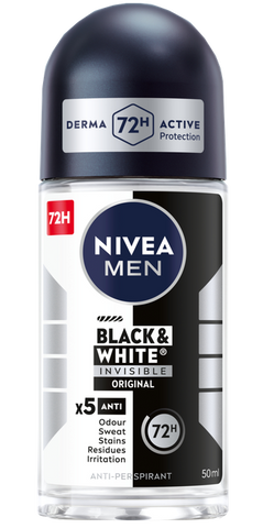 NIVEA Men Black & White Power rullīšu dezodorants 50 ml
