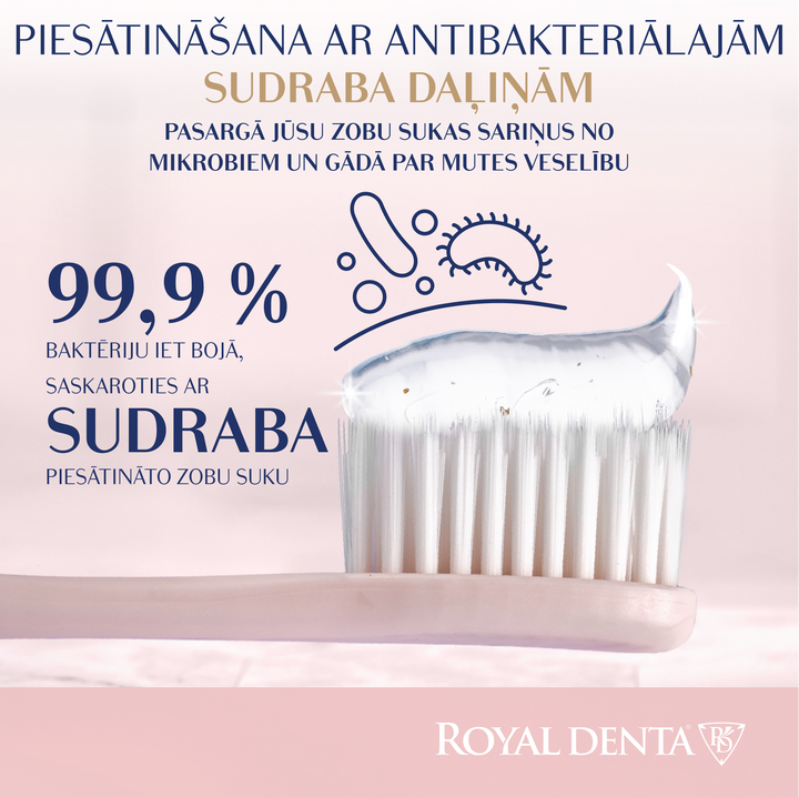 ROYAL DENTA Silver Super Soft — īpaši mīksta zobu birste, 1 vienība
