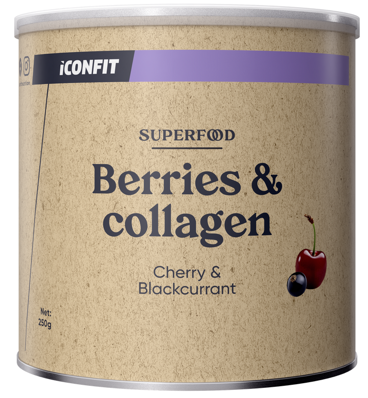 ICONFIT Ķiršu un Upeņu Kolagēna Superfood, 250 g pulveris