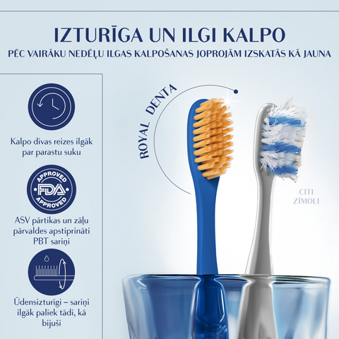 ROYAL DENTA Gold zobu birste vidējas cietības, 4 gab.