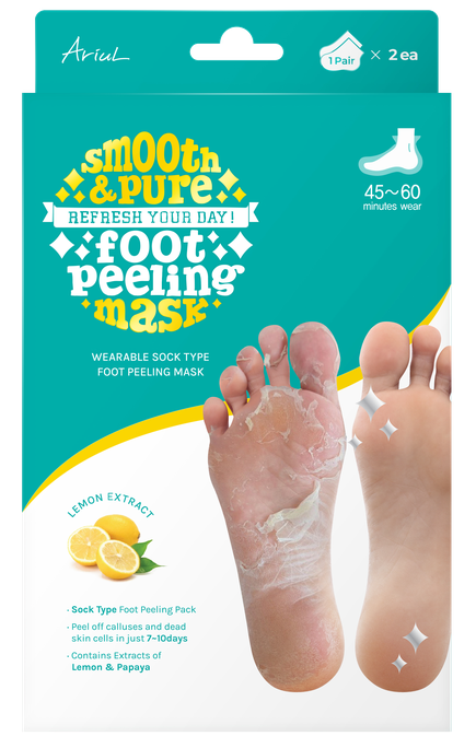 ARIUL Foot Peeling Smooth & Pure maska — zeķīšu tipa pēdām, komplekts 1 pārim