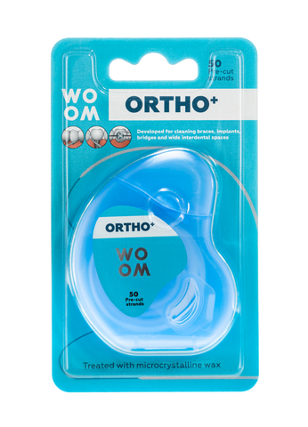 WOOM Ortho + Griezts zobu diegs 50 vienībām