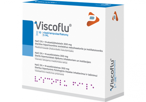 VISCOFLU 10 ampulu iepakojums po 5 ml