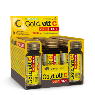 OLIMP LABS C vitamīna 2000 Gold Vit Shot, 9 ampulas