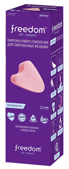FREEDOM tamponiem bez aukliņa — 10 gab.