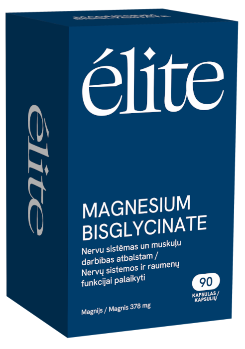 ELITE Magnija bisglicinātu kapsulas, 90 gab.