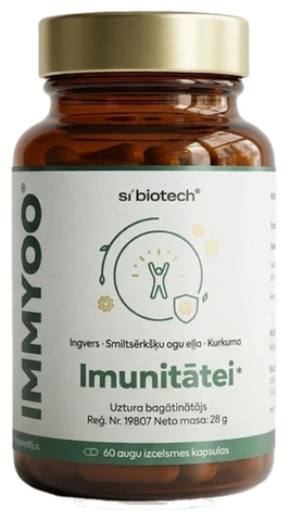 SI BIOTECH Immyoo mīkstās kapsulas imunitātei un spēkam, 60 gab.