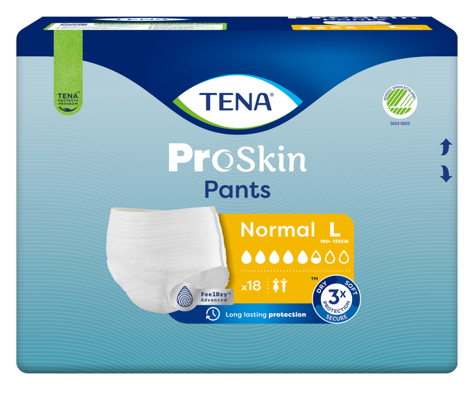 TENA ProSkin Pants Normal L, 18 vienības – nesaturējošas biksītes