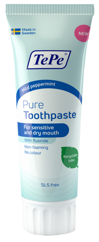 TePe Pure Mild Peppermint zobpasta, 75 ml