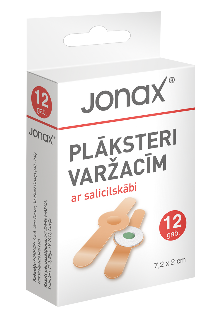 Varžacu plāksteris JONAX 7,2 x 2 cm, 12 gab.