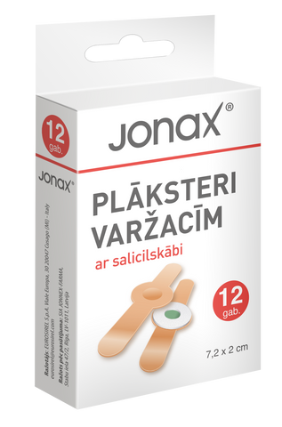 Varžacu plāksteris JONAX 7,2 x 2 cm, 12 gab.