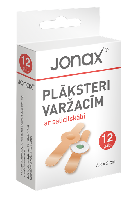 Varžacu plāksteris JONAX 7,2 x 2 cm, 12 gab.